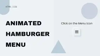 How to make Animated hamburger menu icon using Html and css | Neumorphism