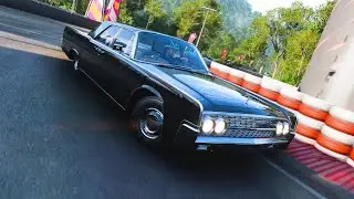 1962 Lincoln Continental around HokiHoshi test track Forza Horizon 5