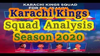PSL 5 | Karachi Kings Squad Analysis PSL 2020 | PSL Drafting | Karachi Kings| HBL PSL 2020
