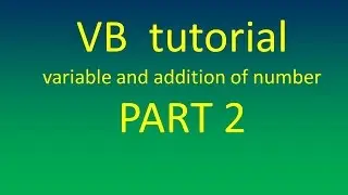 variable and sum of two number calculation  in visual basic form part 2