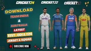 How to Download India & Aussie Test, ODI & T20 Jersey & Squad In Cricket 24, Cricket 22 & Cricket 19