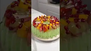 let&rsquo;s make fruit jelly cake 🍓🥝🍑🫐🥭 #asmr #jelly #dessert #sweet #jellycake