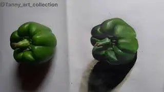 How to Draw Realistic Capsicum #art #drawing #3d #subscribe