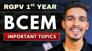 Basic Civil & Engineering Mechanics ( BCEM ) Most Important Topics | RGPV BTech 1st Year