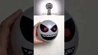 I made Sprunki OC The Moon Wake Up out of balloon #sprunkioc #balloon #moon #diy #toys @Wobblekinss