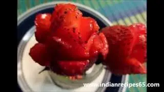 Strawberry Rose -  Carving Rose with  Strawberry (Mothers  Day Special)