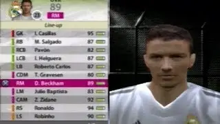 Fifa 06 Real Madrid Squad Casillas Roberto Carlos Beckham Zidane Ronaldo Robinho Raul Owen
