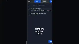 Random Number In JavaScript | #javascript #coding #shorts