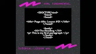 What is HTML its  Fundamentals of coding with HTML Step by Step | Free Tutorials |Lesson #01
