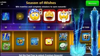 8 ball pool - Wishes season all rewards 😍 revealed or mystery cue