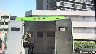 GTA V Armored Truck Robbery Escaping Policeman Hidden Stealing From Bank Robbery Armored Truck 