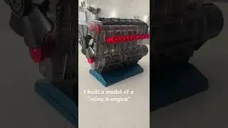Inline 6 model engine  #physics #engineering #engine #combustion #cars #model #pistons