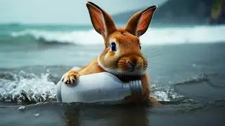 Rabbits Swimming Caught on Camera | Swimming Rabbits