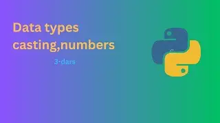 Ma'lumot turlari(Data types)