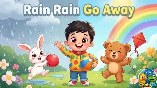 Rain Rain Go Away 🌧️☀️ | Kids Nursery Rhyme with Chotu, Bunny & Teddy