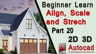 AutoCAD How to useing  Align, Scale and Strech