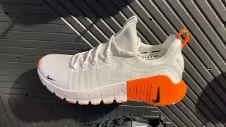 Nike Free Metcon 6 (White/ Safety Orange/ Black) - Style Code: FJ7127-106