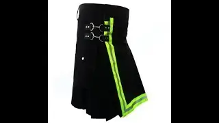 High Visibility Black Firefighter kilt - Utility Kilt | Fancy Kilts