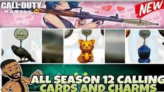 SEASON 12 CHARMS AND CALLING CARDS CALL OF DUTY MOBILE COD MOBILE CODM
