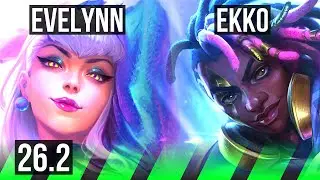 EVELYNN vs EKKO (JGL) | 48K damage | EUNE Master | 26.2