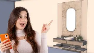 SketchUp Bathroom Vanity &mdash; Modern Sink + Mirror in Minutes (Step-by-Step)