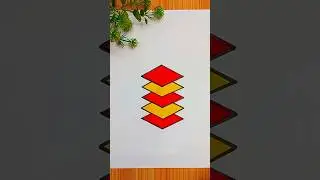 Easy and unique 3d illusion Drawing 😍 ll voice of @MRINDIANHACKER #shortvideo