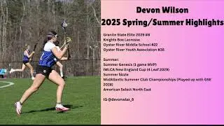 Devon Wilson 2025 8th Grade Highlights