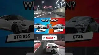 GT-R R35 vs Toyota GT86 &ndash; Drag Race Comparison! Who Wins? 🔥 #Shorts #jdm  #quiz #carcomparison