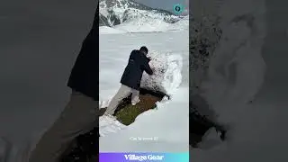 He's Rolling a SNOWBALL Bigger Than Himself! (EPIC Winter Fun!) #snowball #huge #amazing #winter