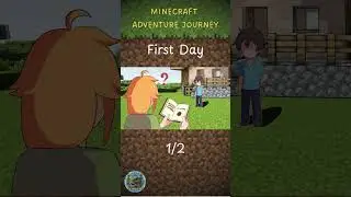 Minecraft Adventure Journey: First Day 1/2 #alex #animation #minecraft #steve #tyrex