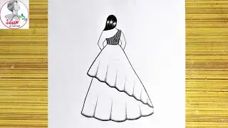 How to Draw a Girl with Lehenga | drawing girl | How to draw a Girl with Beautiful Traditional dress