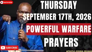 🔴 MONDAY 14TH SEPTEMBER 2026 | POWERFUL WARFARE PRAYER TO START YOUR DAY | APOSTLE JOSHUA SELMAN