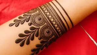 Bridal mehndi design simple back hand || Dulhan mehndi design || Easy stylish front hand mehndi 