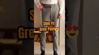 Myntra Formal Grey Pants Try-On | Slim Fit Wrinkle-Resistant Trousers for Men 👖 #shorts