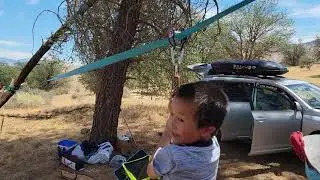 Ziplining with 3mm Slackline (Kernville, CA) - REVIEW link in Description