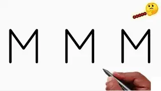 Drawing Fish easy🔥How to draw beautiful two Fish drawing with letter MM❓fish drawing step by step
