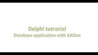 MS Access database with KADao - Delphi Tutorials