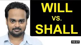 Will vs Shall what's the difference?? by ganesh sir.