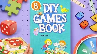 8 Games in 1 Book 😱 | Fun Games Book | DIY Games Idea #diy #games 