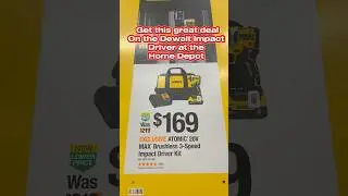 Dewalt atomic impact driver on sale at the Home Depot for $169, don't miss this deal  #tools #deals