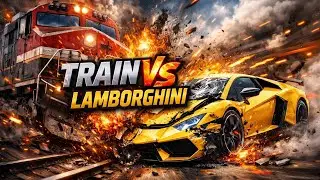 😱 Train Track Par Lamborghini Ye Kya Ho Gaya? Real Crash Reaction 🚨