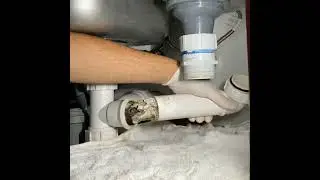 #shorts Sink waste tea and pipe are blocked. pipe that is blocked with garbage being removed.