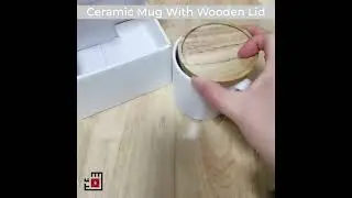 Ceramic Mug With Wooden Lid