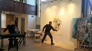 Dimitri Pavlotsky - live painting / music performance with Brad Robin