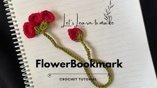 Lets make a Crochet Flower Bookmark 🌹#begginers #crochet #explore #diy #handmade 