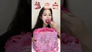 Asmr🍰Eating Dragonfruit Cream Cake🍰 (Soft And Waxy Sound) 크림丨먹방丨Mukbang丨Satisfying丨Eatingsh