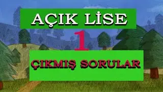 Açık Lise İngilizce 1 çıkmış sorular!