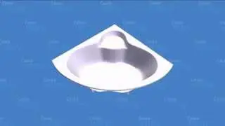 Ванна Aquaform Kreta - 3D визуализация  Santehimport.com