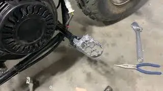 Upgrade & modification of Coleman CT200U-EX mini-bike foot pegs / foot rests (step-by-step install)