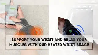 USB Heated Wrist Brace Massager &ndash; Portable Electric Wrap with Targeted Pain Relief & Adjustable Heat